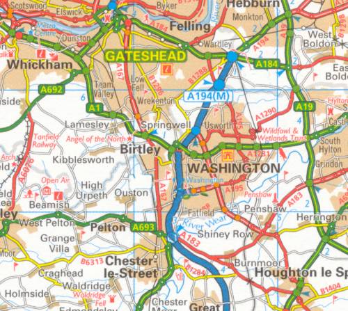 Gateshead Washington haritasi